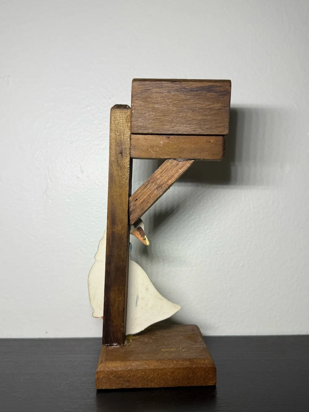 Vintage 1980s Wooden Duck ‘Welcome Friends’ Sign Shelf Sitter